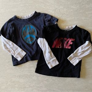 Nike Toddler Boy Long Sleeve Shirt Bundle Size 2T